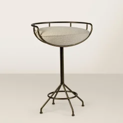 Back To Bronze White Stool