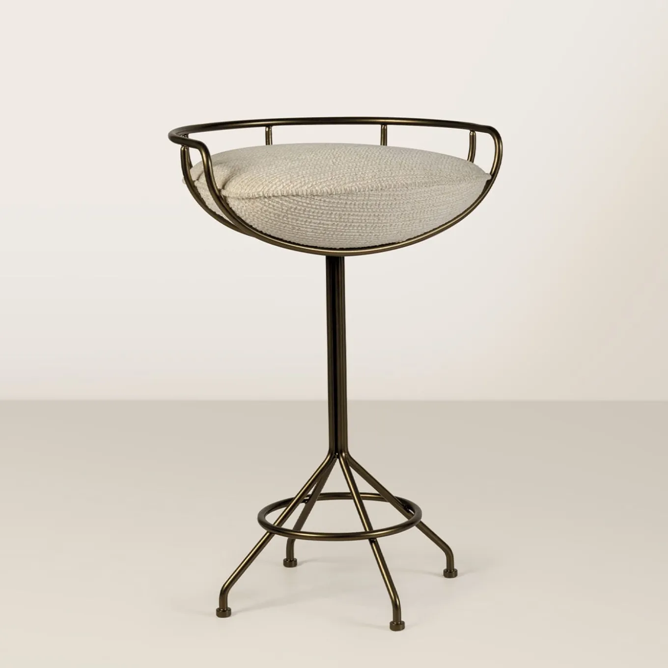 Back To Bronze White Stool