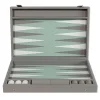 Backgammon Box 45 Luna Gray Leather Board Game