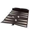 Backgammon Soft Travel 30 Cocoa Brown Leather Board Game