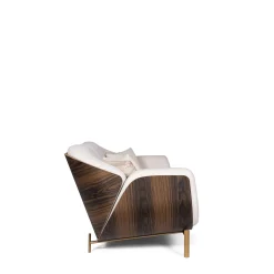 Baidà White Bouclé 3-Seater Sofa