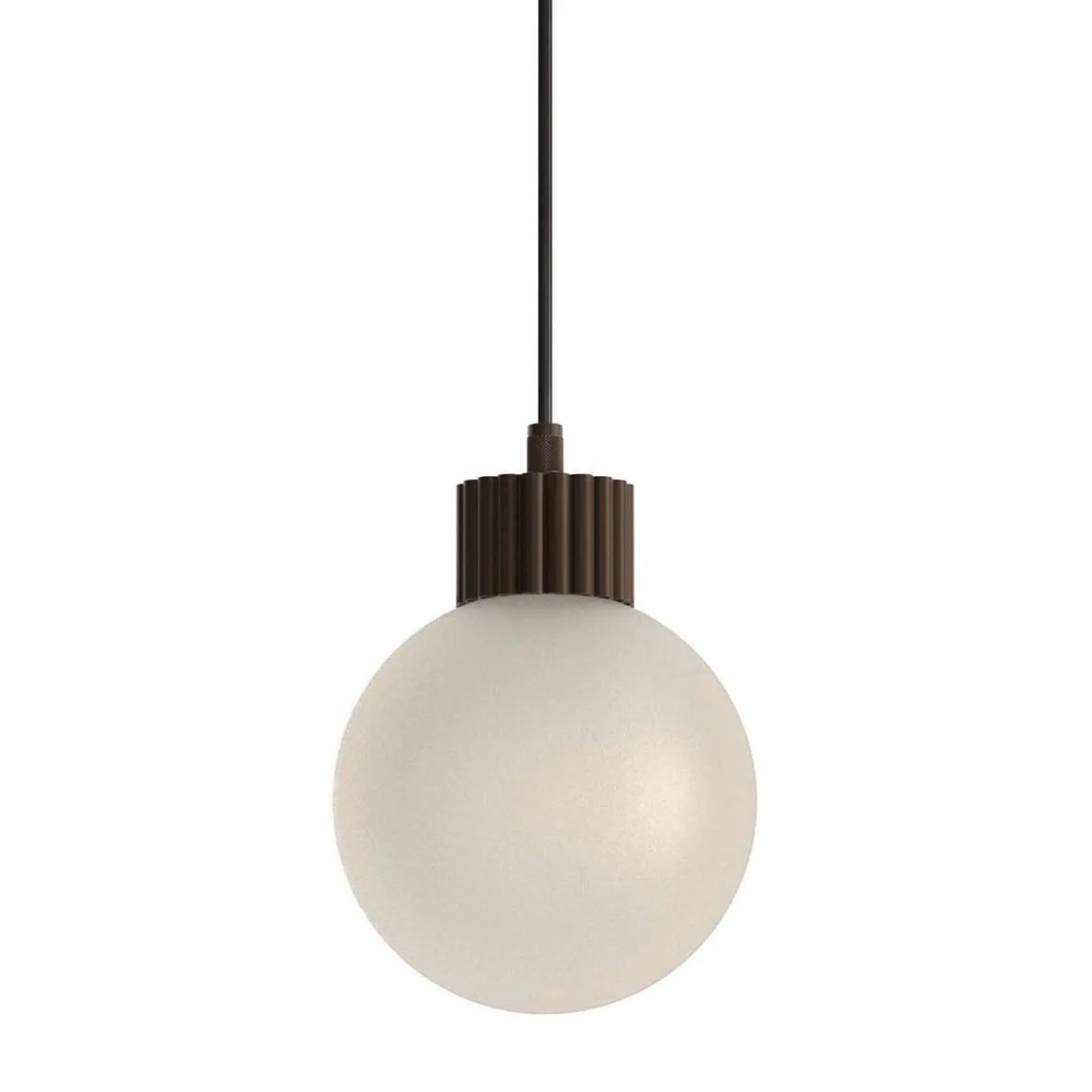 Baleta Satin Glass & Burnished Brass Pendant Lamp by Isacco Brioschi