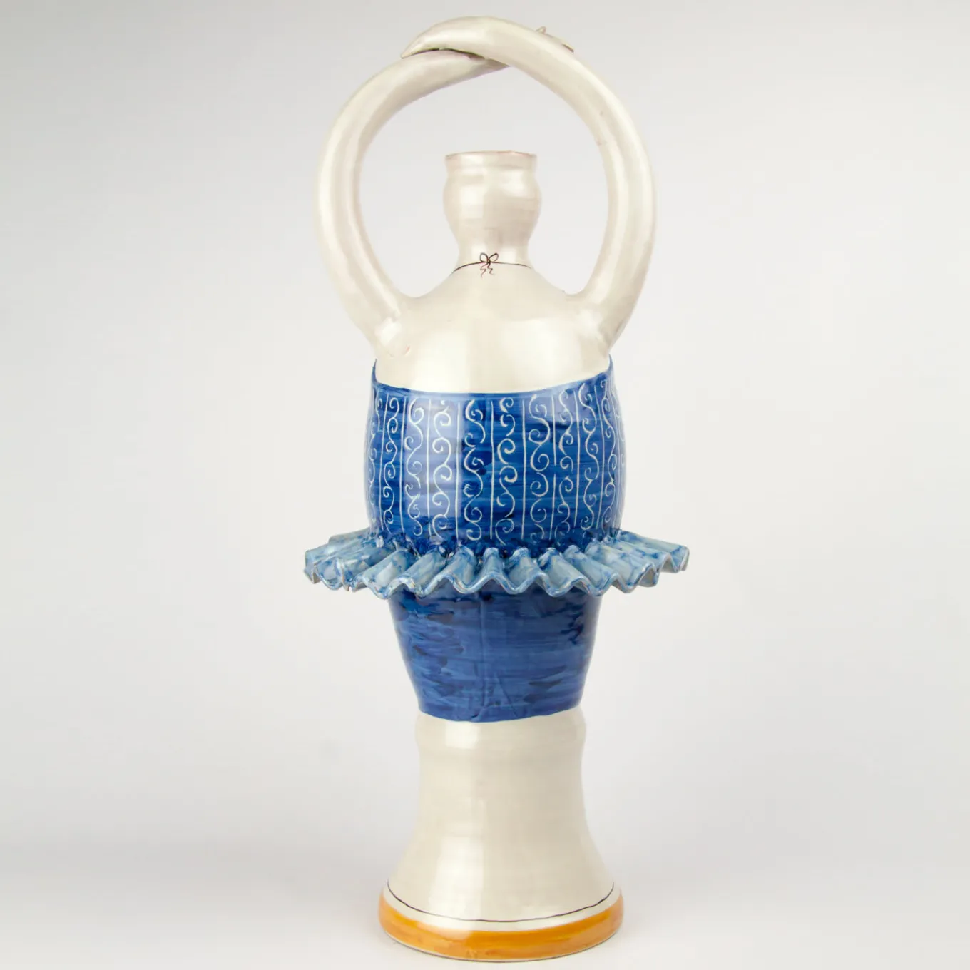 Ballerina Blue Ceramic Vase