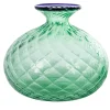 Balloton Green Vase with Blue Rim