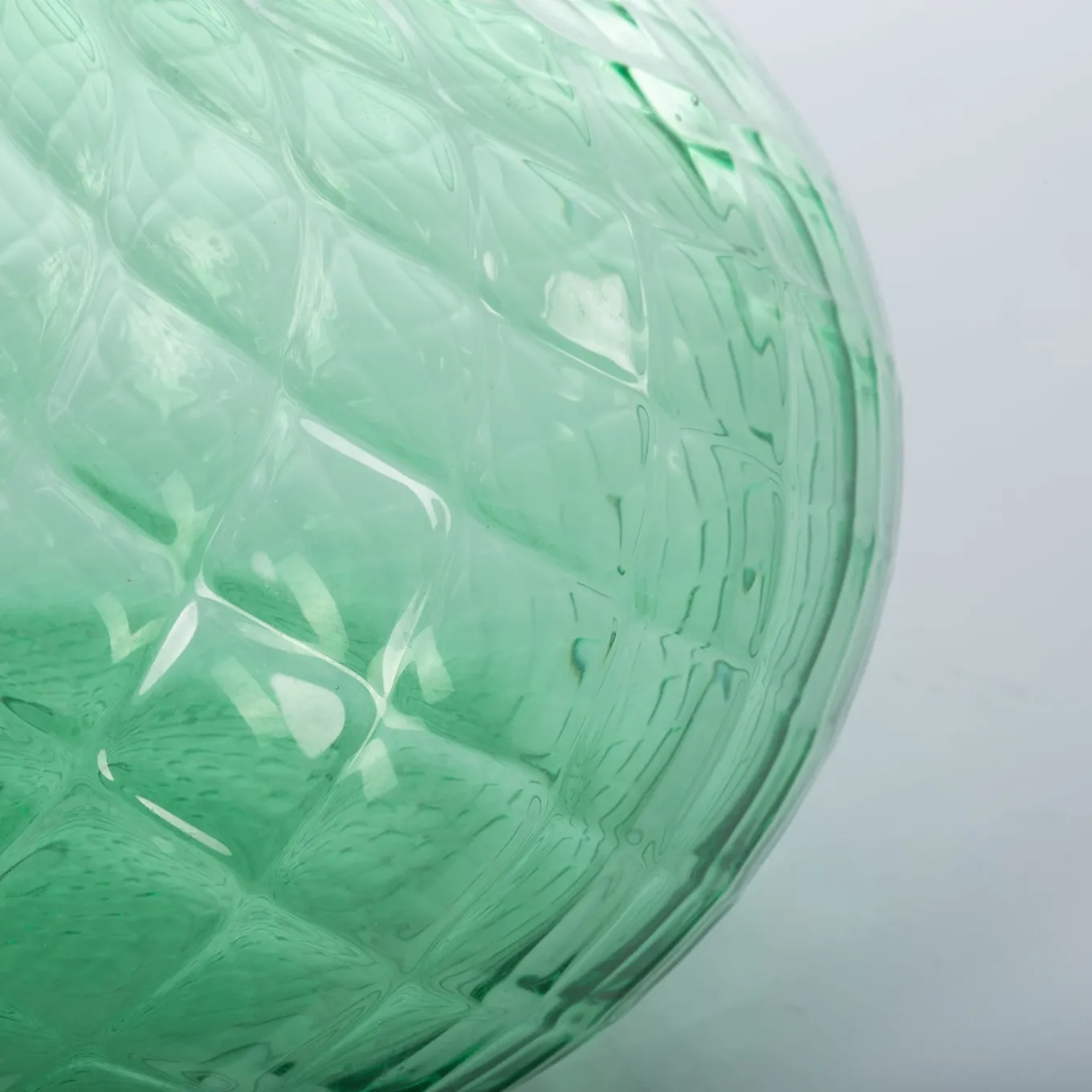 Balloton Green Vase with Blue Rim