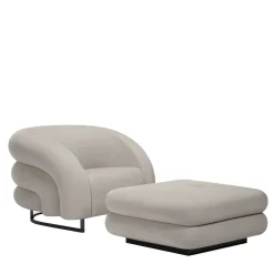 Baloon Armchair With Footrest