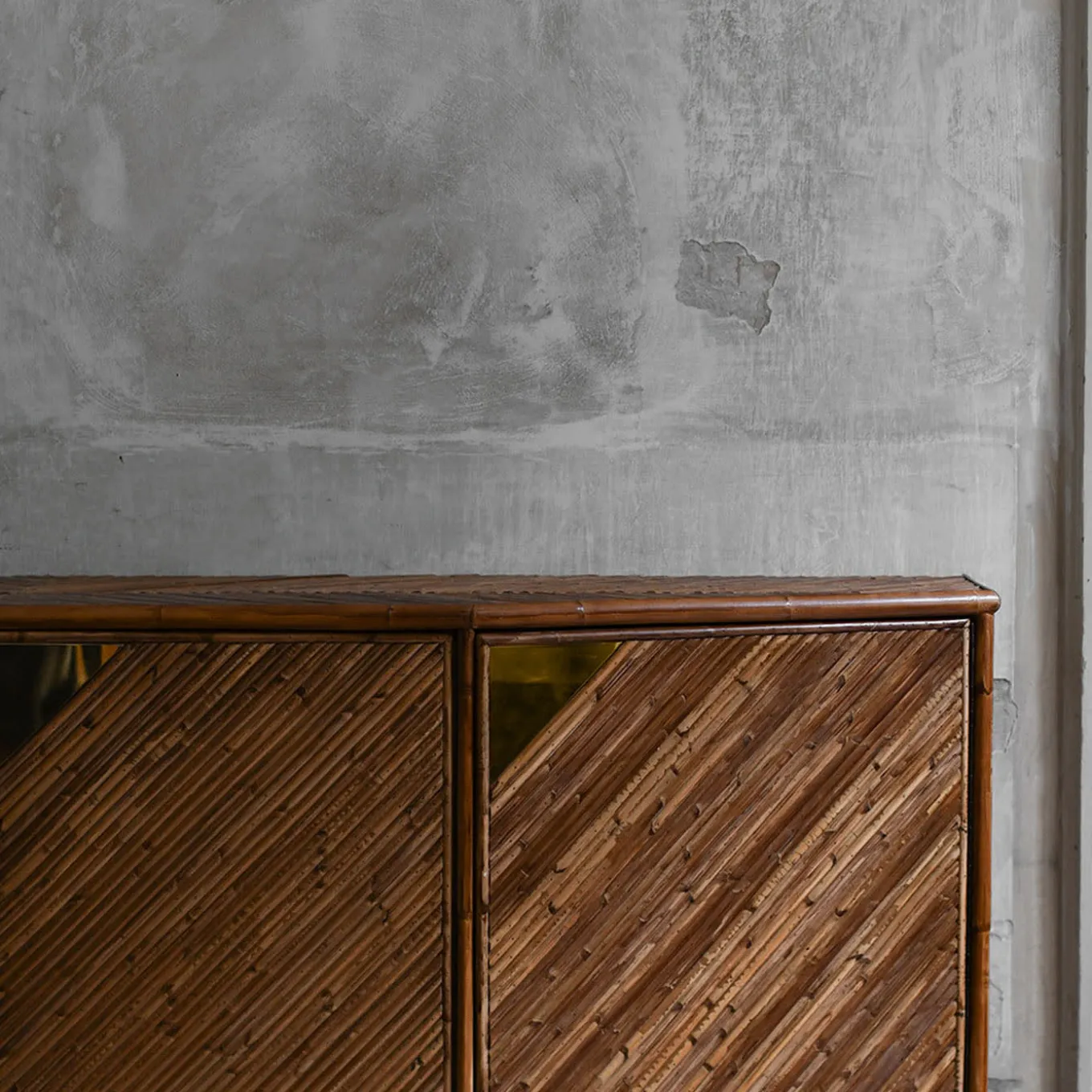 Bamboo & Brass Sideboard