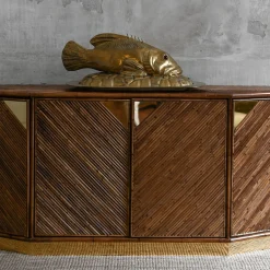 Bamboo & Brass Sideboard