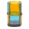 Bamboo Light Blue and Yellow Small Vase by Enzo Mari