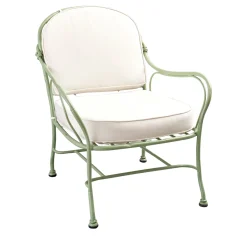 Bamboo Outdoor Armchair in Stainless Steel