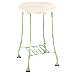 Bamboo Outdoor Green Stainless Steel High Side Table