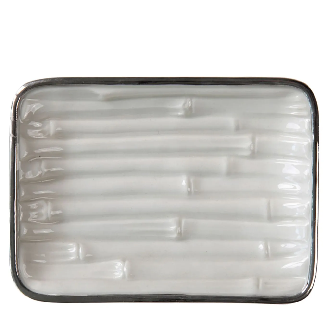 BAMBOO SOAP DISH - WHITE