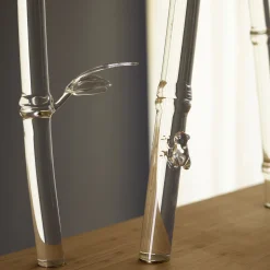 Bambuseto Wood and Glass Bookshelf