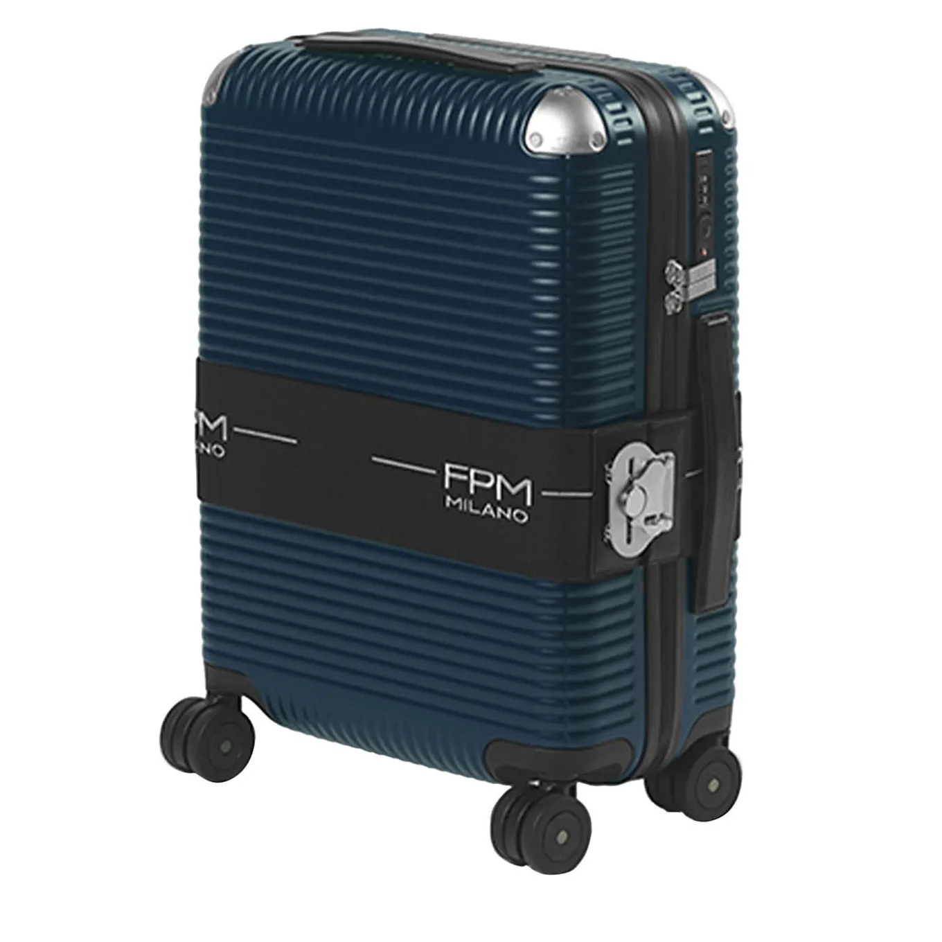 Bank Zip Deluxe Blue Spinner 55 Medium Luggage