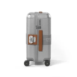 Bank Zip Deluxe Gray Spinner 55 Medium Luggage