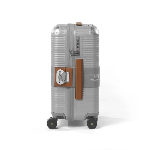 Bank Zip Deluxe Gray Spinner 55 Medium Luggage