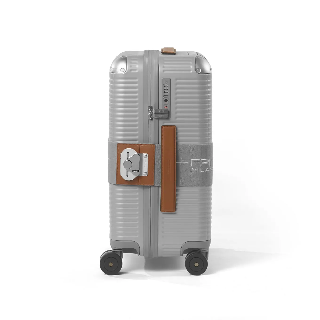 Bank Zip Deluxe Gray Spinner 55 Medium Luggage