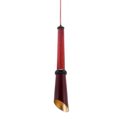 B'Anthology N. 3 Burgundy and Gold Leaf Pendant Lamp