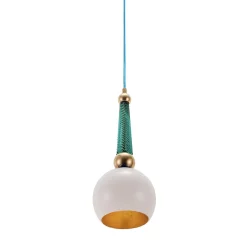 B'Anthology White and Gold Leaf Ceiling Lamp