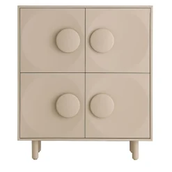 Bardot 4-Door Powder-Pink Cabinet