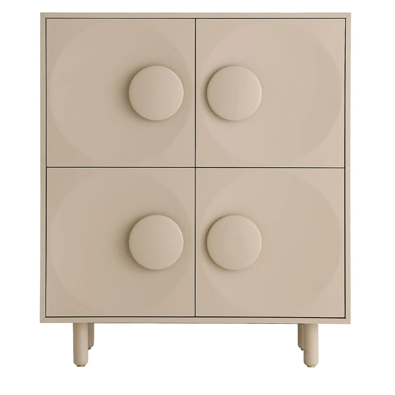 Bardot 4-Door Powder-Pink Cabinet