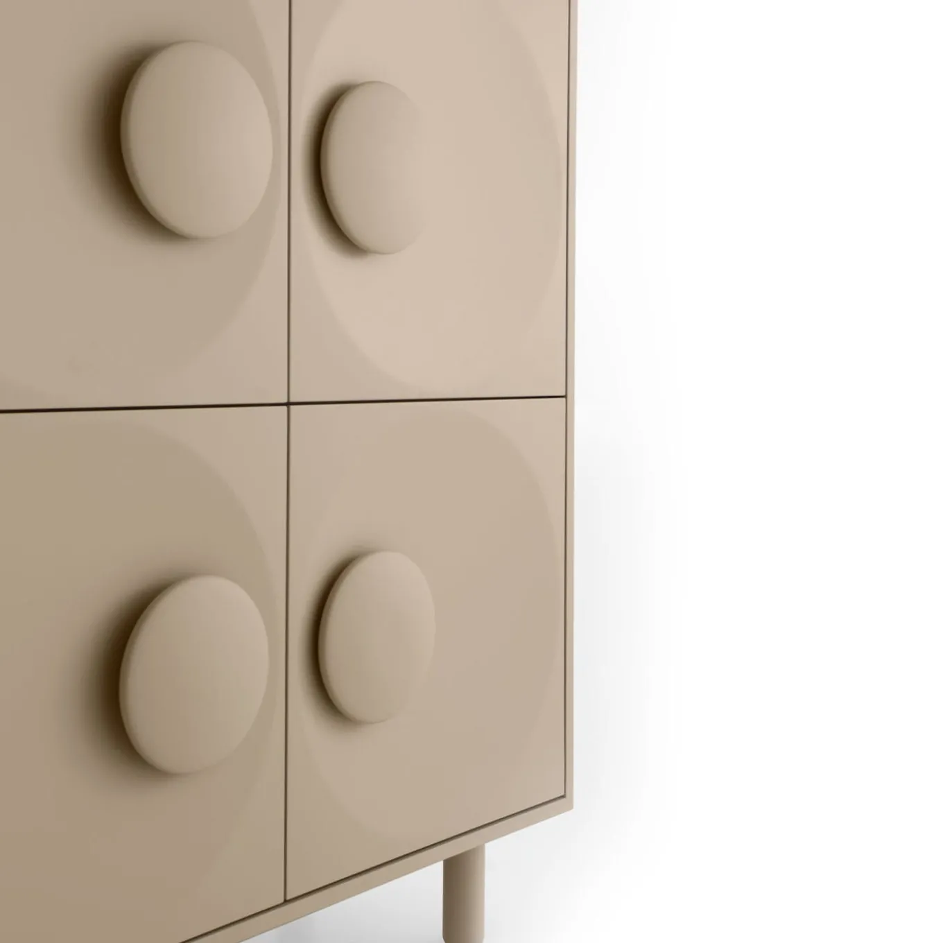 Bardot 4-Door Powder-Pink Cabinet