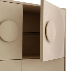 Bardot 4-Door Powder-Pink Cabinet