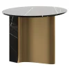 Barso Sahara Noir Marble Side Table by Paolo Ciacci