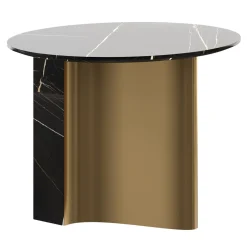 Barso Sahara Noir Marble Side Table by Paolo Ciacci