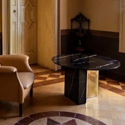 Barso Sahara Noir Marble Side Table by Paolo Ciacci