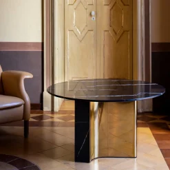 Barso Sahara Noir Marble Side Table by Paolo Ciacci
