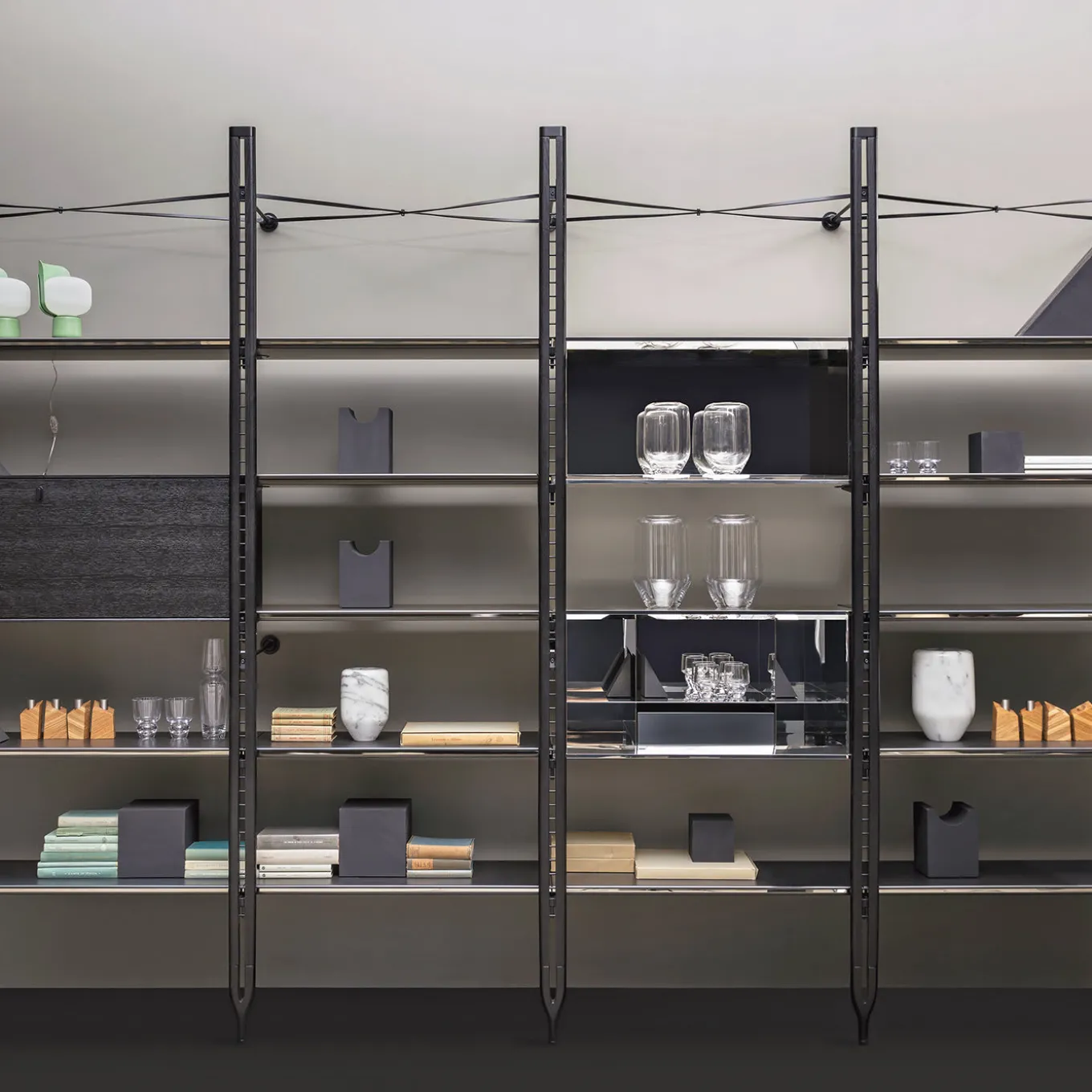 Basilea Black Bookcase by Paolo Cappello