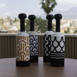 Bauhaus Orange Decorative Bottle