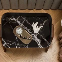 Bavero Breccia Imperiale Marble-Effect Nightstand