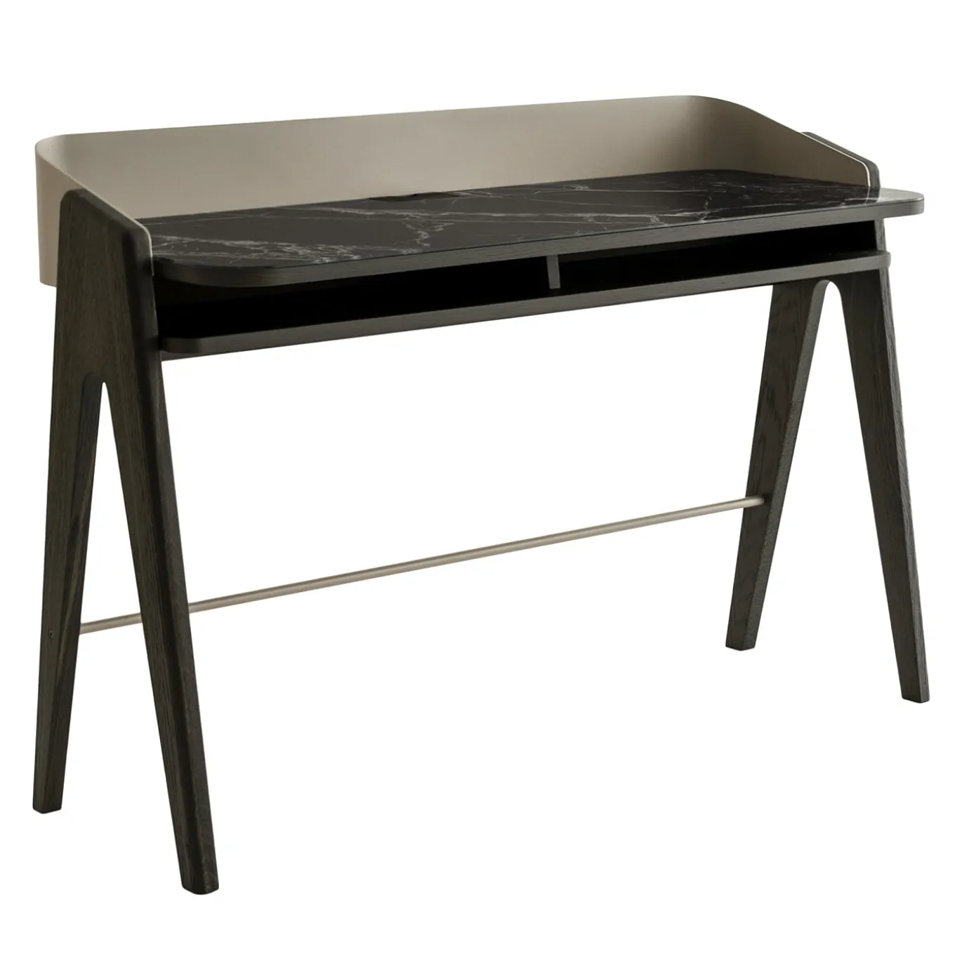 Bavero Breccia Imperiale Marble-Effect & Oak Writing Desk