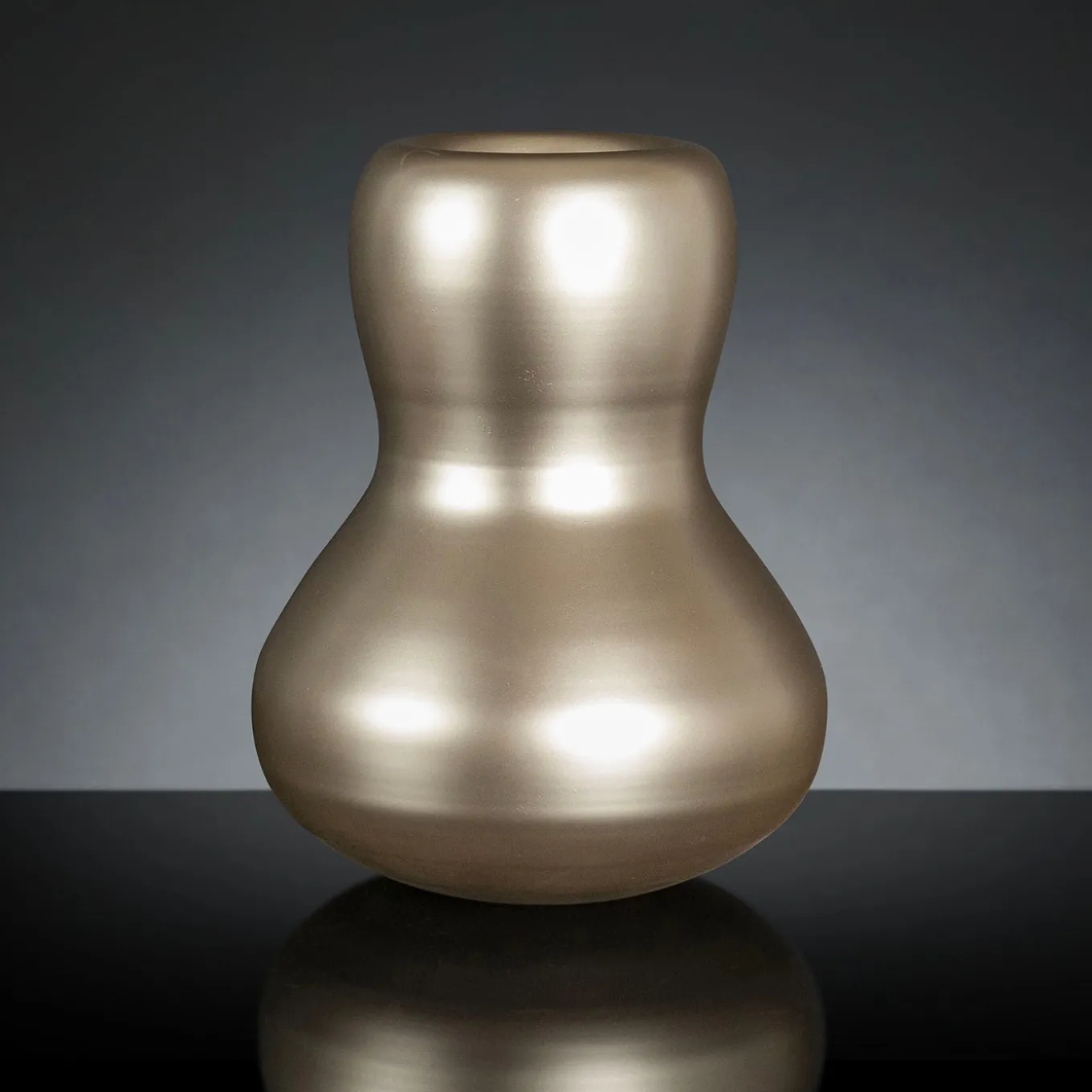 Bean Satin Beige Decorative Vase #1