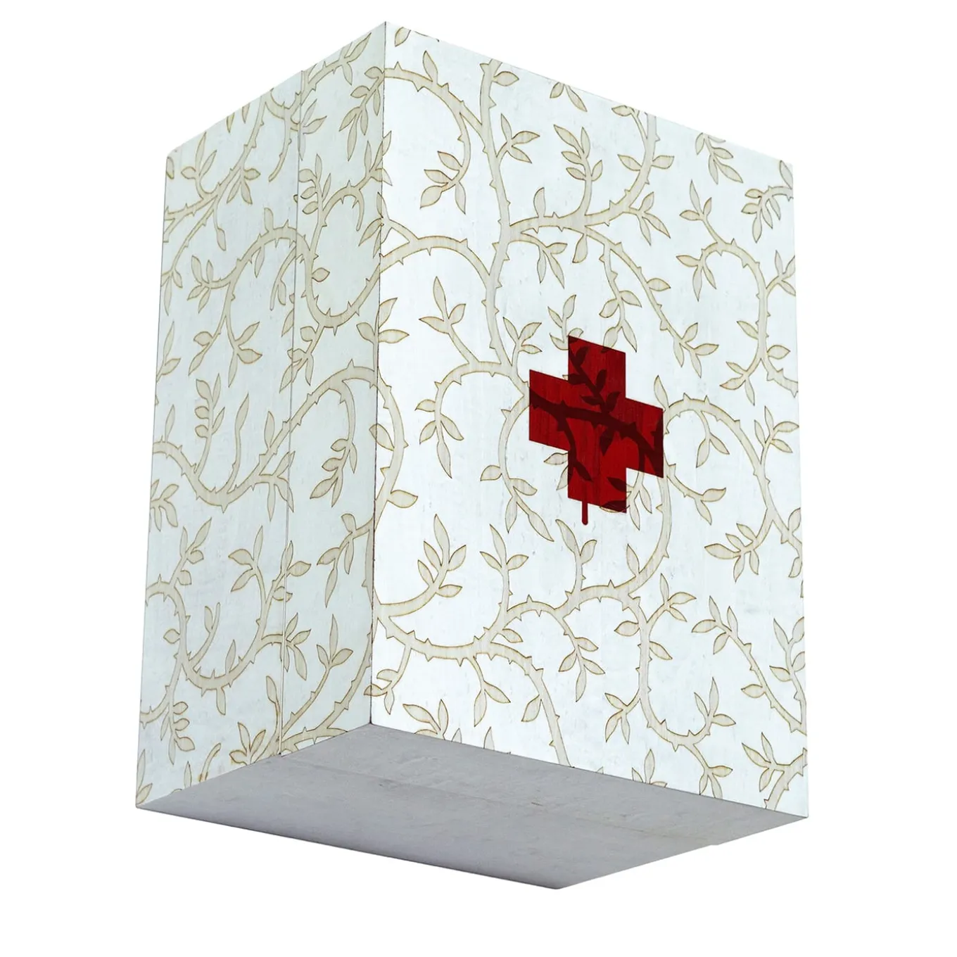 Beige and Red First Aid Box