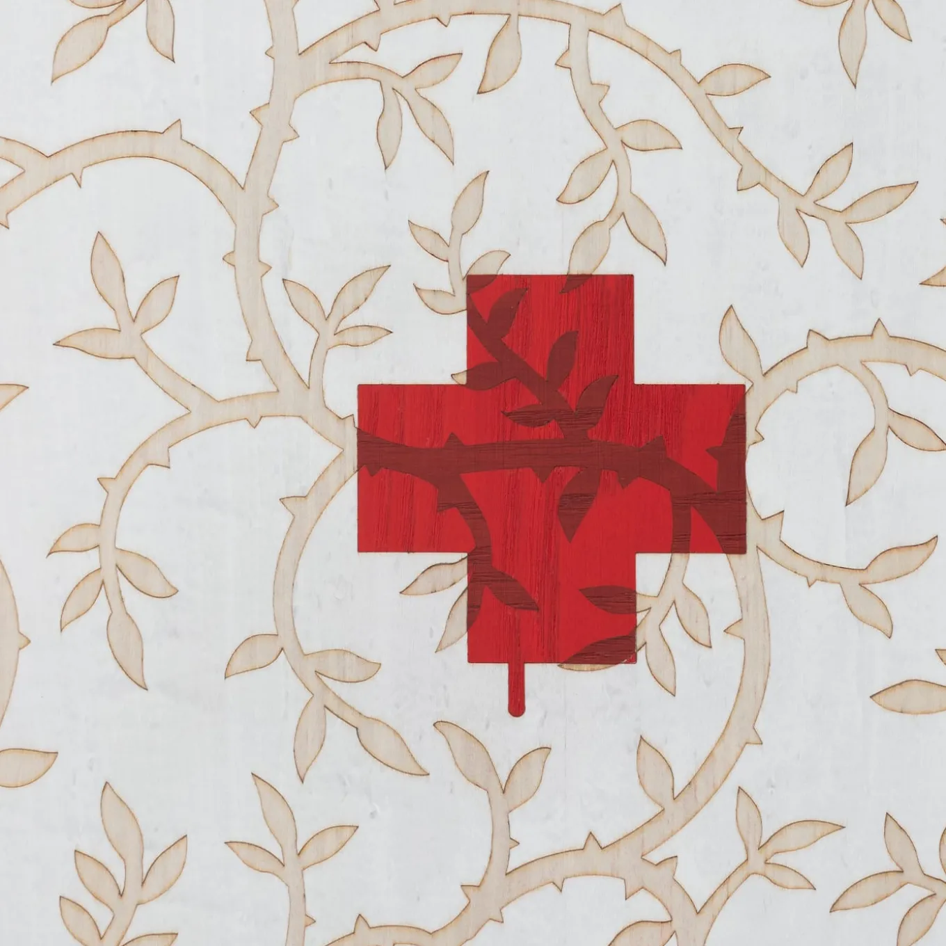 Beige and Red First Aid Box
