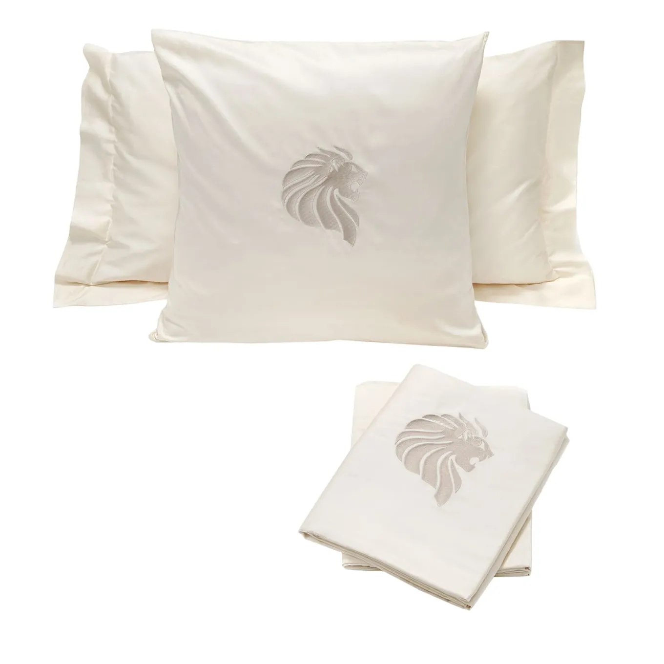 Beige Bed Linen & Pillows Set #1