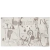 Beige greek decoration textured wallpaper