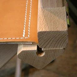 Beige Leather Director's Chair