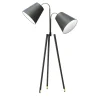 Bell 2-Light Tripodi Moka-Finished Ash Floor Lamp