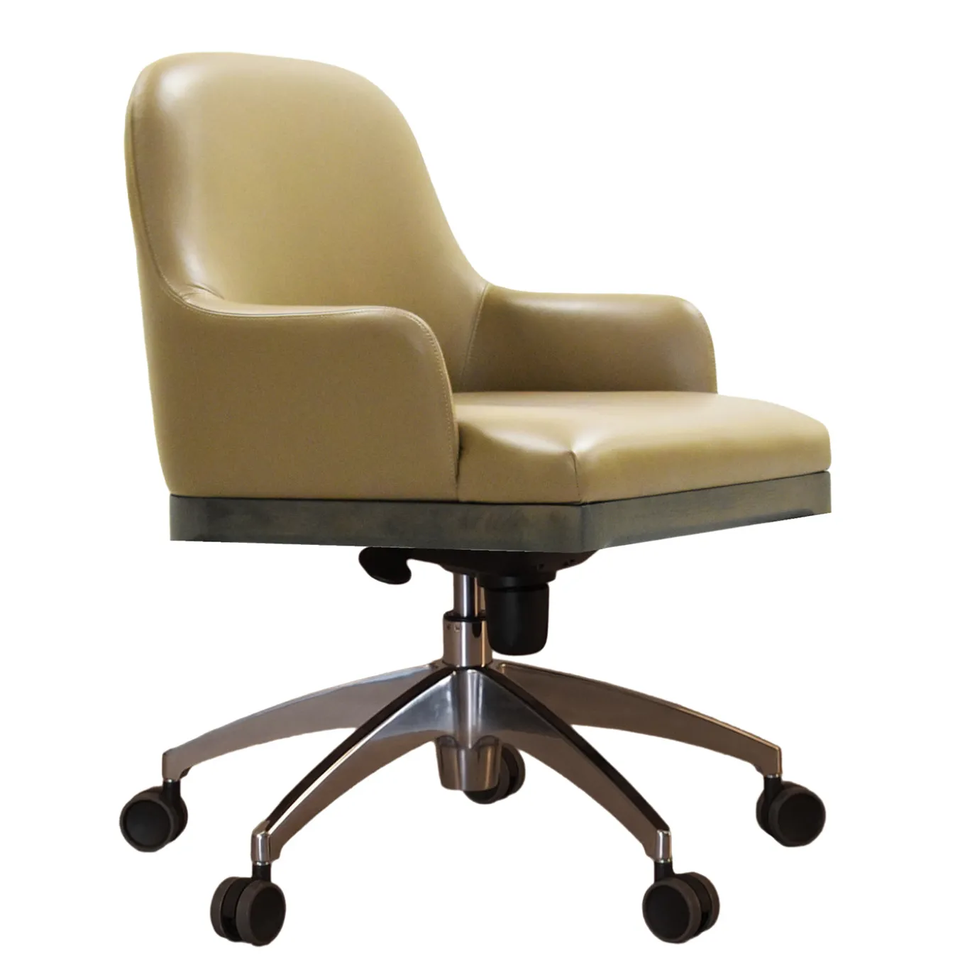 Bellagio Swivel Office Chair with Ash Wood Frame