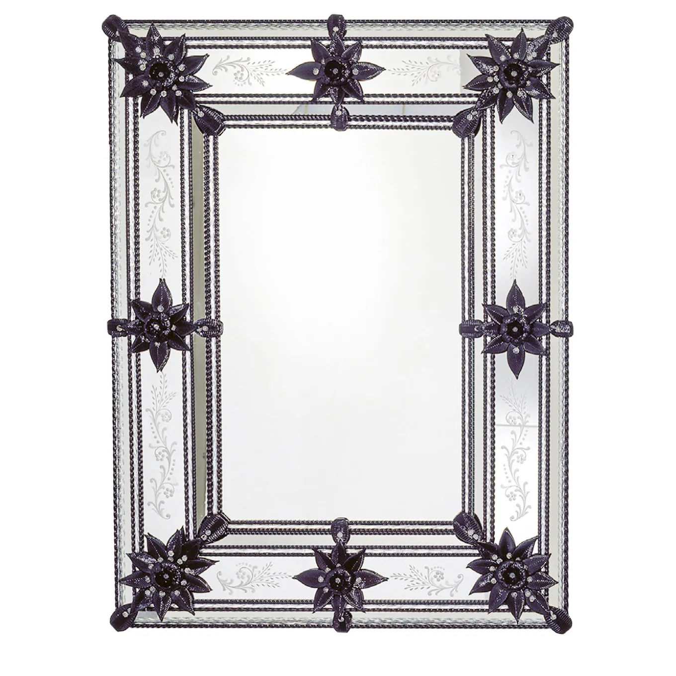Bellini Murano Glass Mirror in Venetian Style