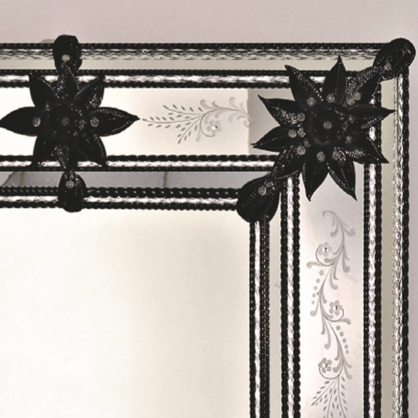 Bellini Murano Glass Mirror in Venetian Style
