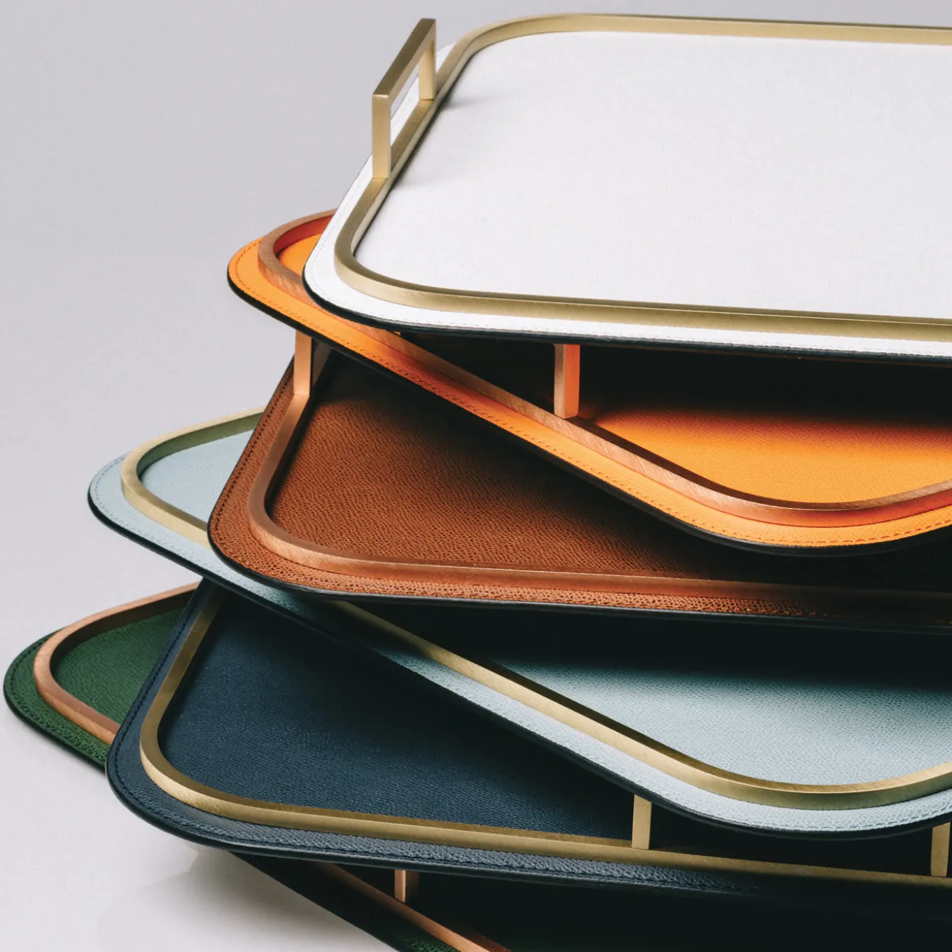 Bellini Small Rectangular Tray in Brass