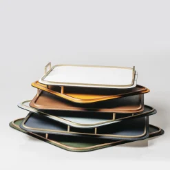 Bellini Small Rectangular Tray in Brass