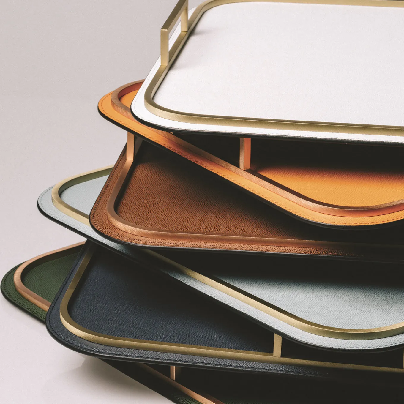 Bellini Small Rectangular Tray in Brass