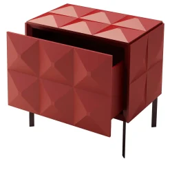 Belmondo Bedside Table Red by Bruno Rainaldi