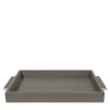 Ben Medium Luna Gray Leather Tray
